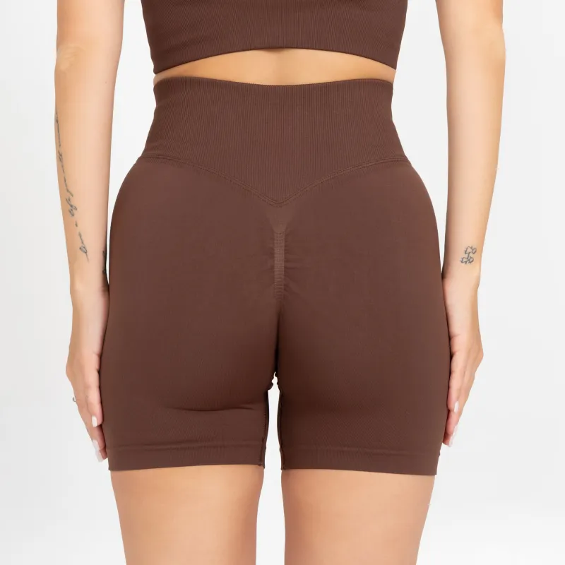 Női sport rövidnadrág Iron Aesthetics Ultimate, barna-4