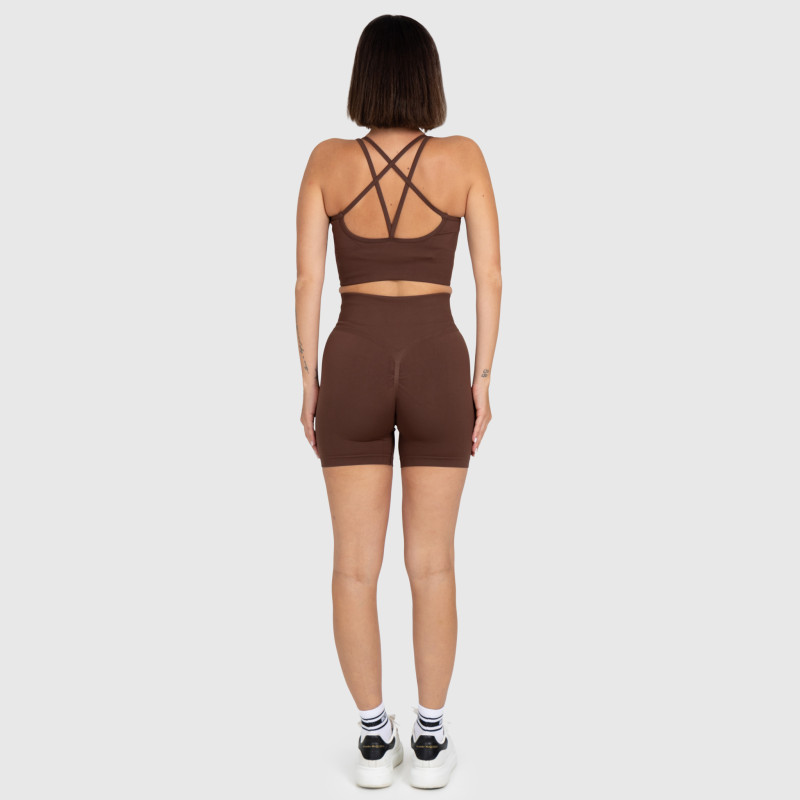 Női sport rövidnadrág Iron Aesthetics Ultimate, barna · záber 9