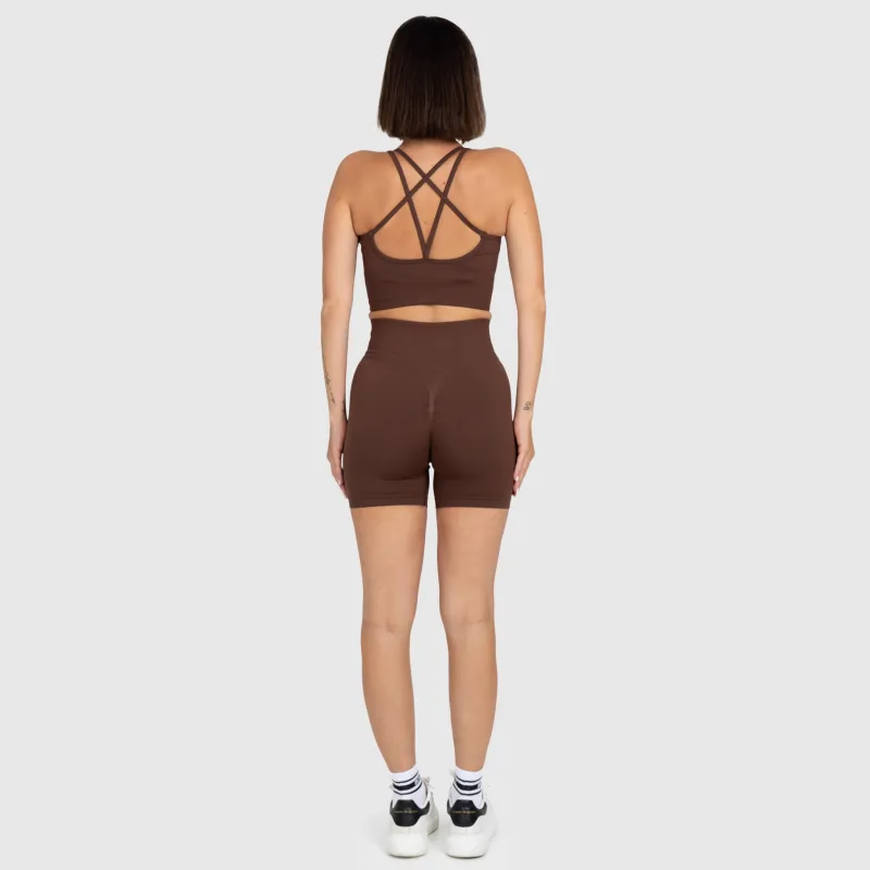 Női sport rövidnadrág Iron Aesthetics Ultimate, barna-9