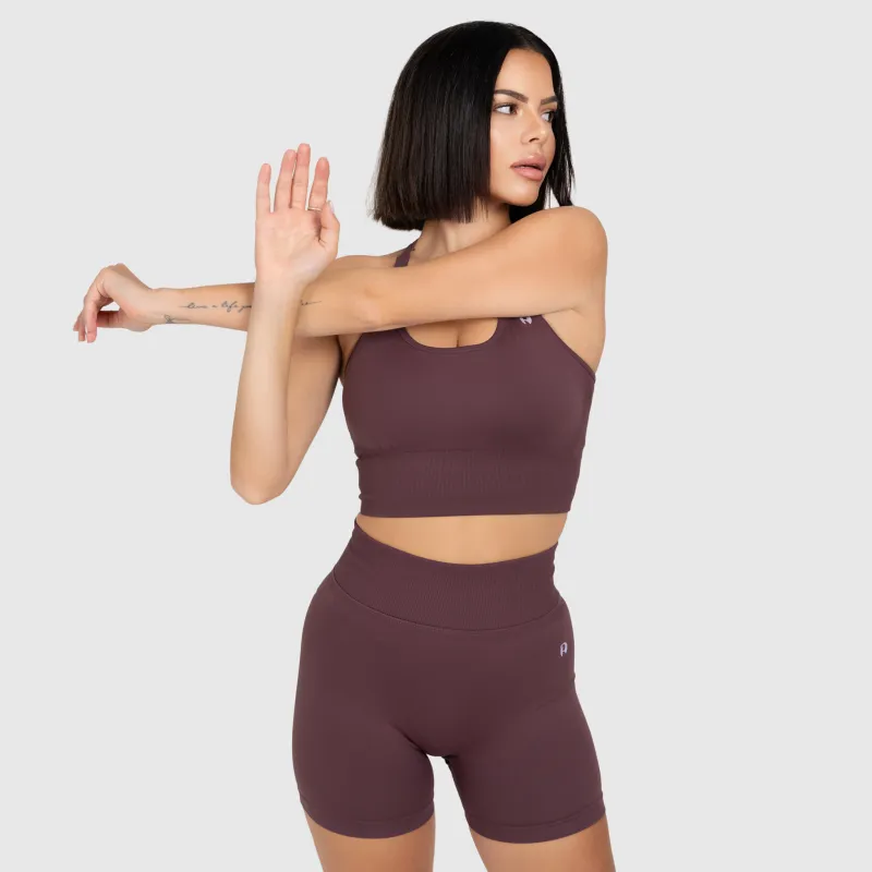 Női sportszett Iron Aesthetics Ultimate short, plum-3