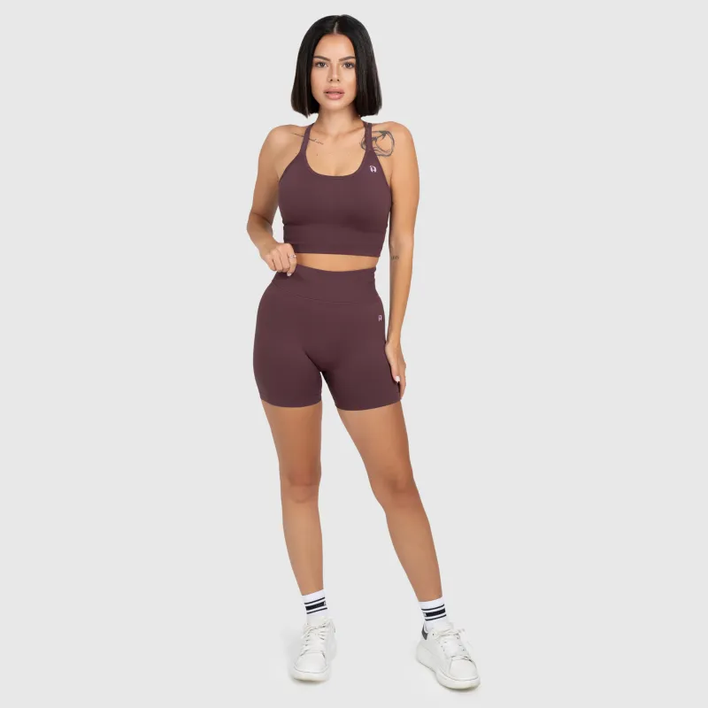 Női sportszett Iron Aesthetics Ultimate short, plum-1