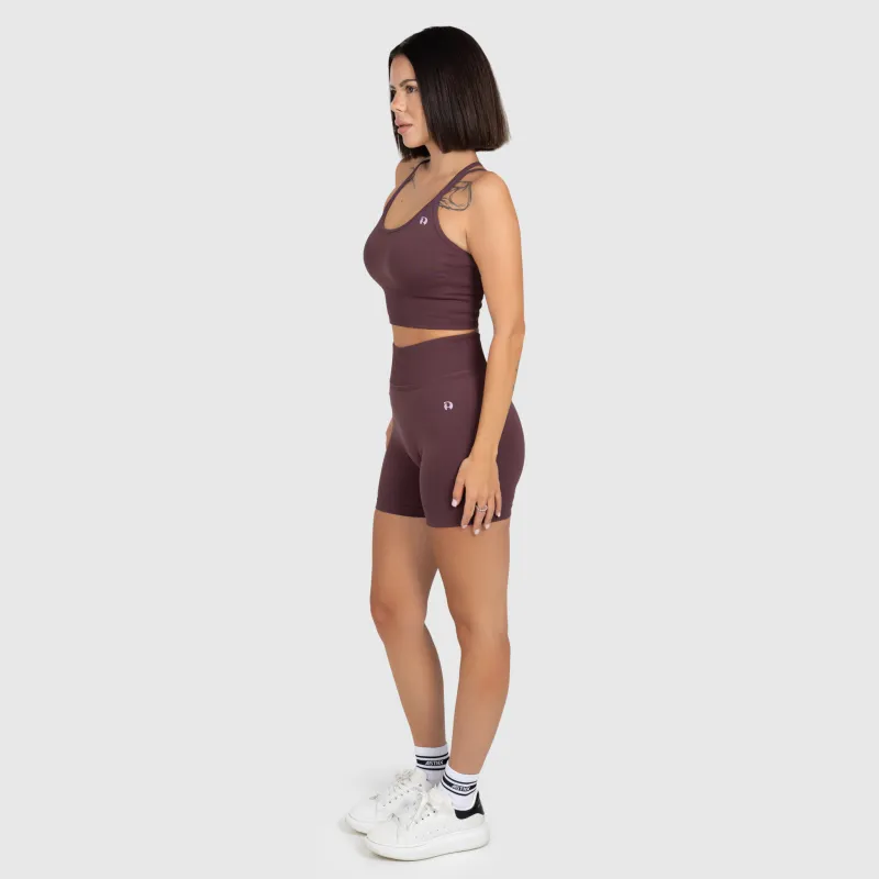 Női sportszett Iron Aesthetics Ultimate short, plum-15