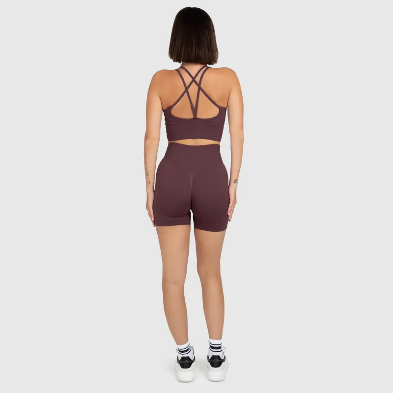 Női sportszett Iron Aesthetics Ultimate short, plum-16