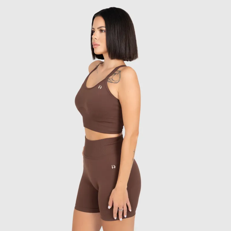 Női sportszett Iron Aesthetics Ultimate short, barna-4