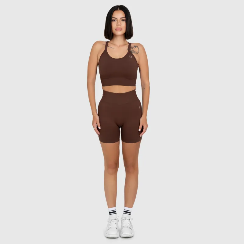 Női sportszett Iron Aesthetics Ultimate short, barna-15