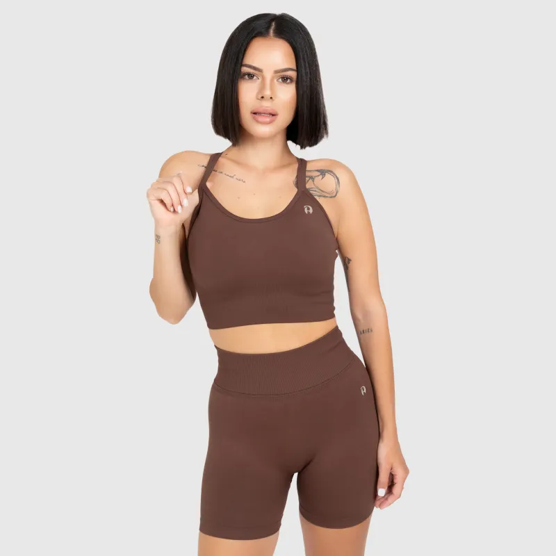 Női sportszett Iron Aesthetics Ultimate short, barna-3