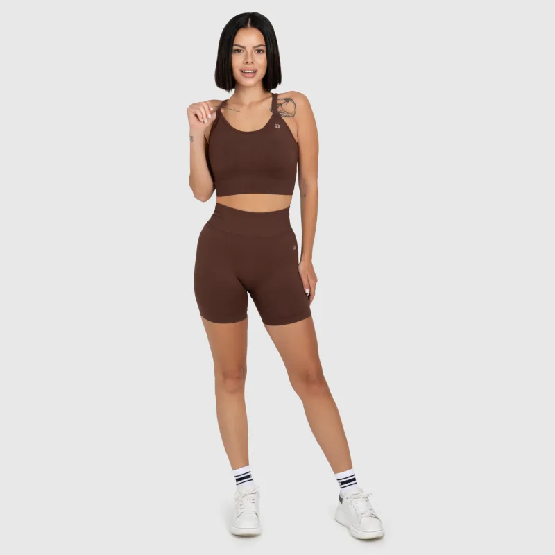 Női sport rövidnadrág Iron Aesthetics Ultimate, barna-8
