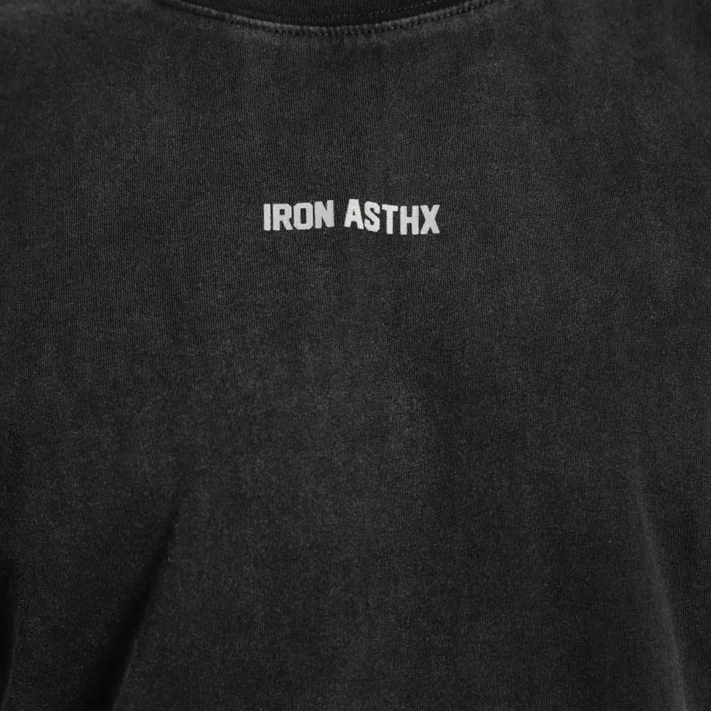 Férfi póló Iron Aesthetics X Washed, fekete-5