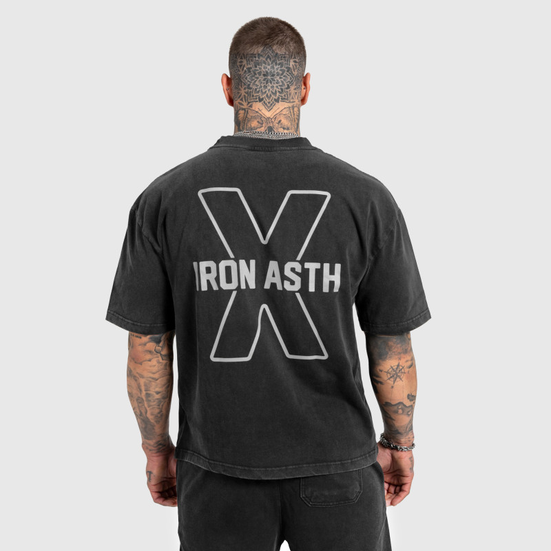 Férfi póló Iron Aesthetics X Washed, fekete · záber 6