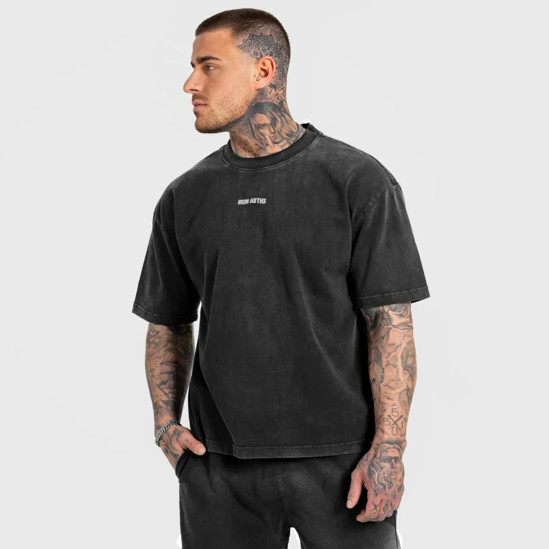 Férfi szett Iron Aesthetics X Washed, fekete-5