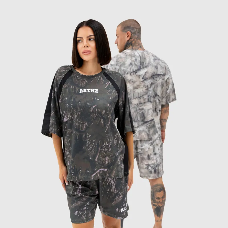 Férfi short Iron Aesthetics Camo tree, dark-21