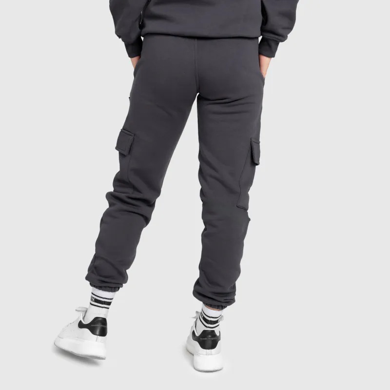 Női melegítőnadrág Iron Aesthetics Cargo, szürke-3