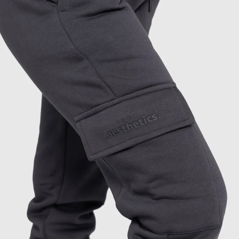 Női melegítőnadrág Iron Aesthetics Cargo, szürke-8