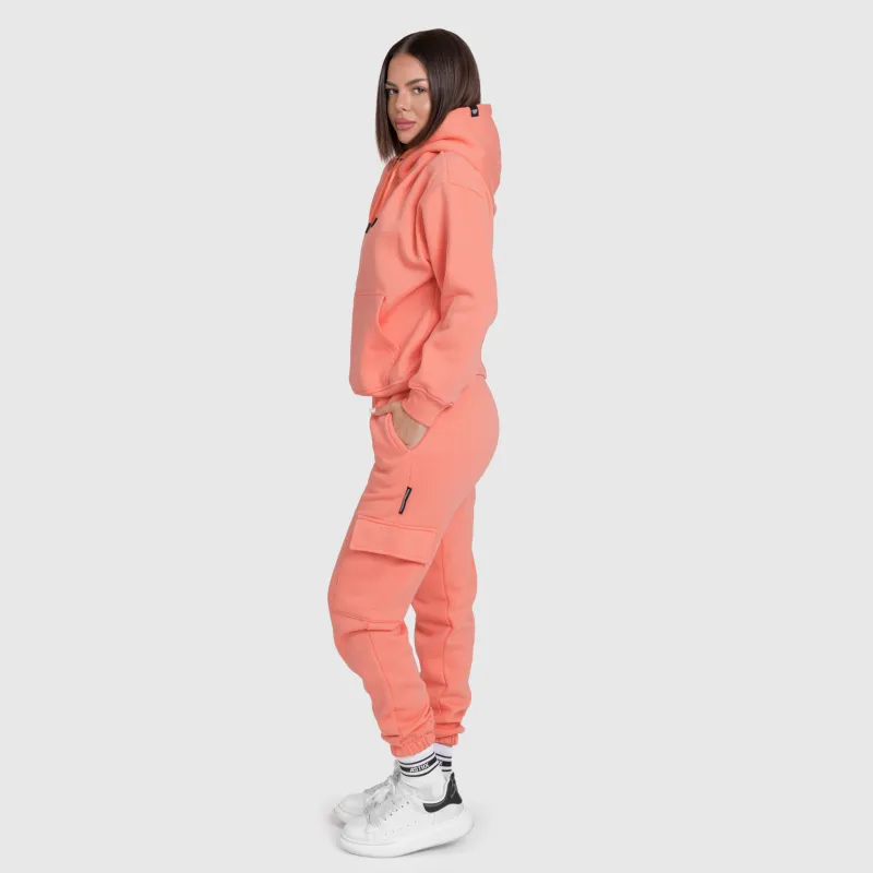 Női oversize szett Iron Aesthetics Cargo, lazacszín-8