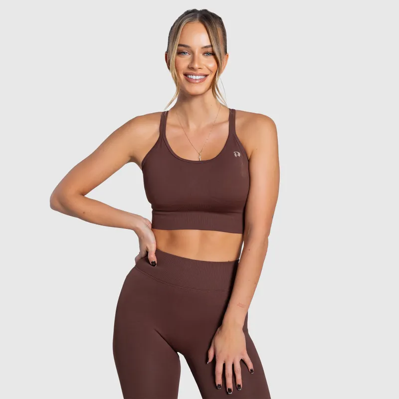 Női sportmelltartó Iron Aesthetics Ultimate, barna-3