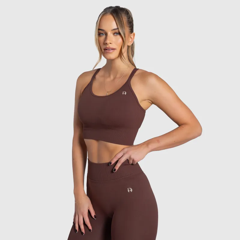 Női sportmelltartó Iron Aesthetics Ultimate, barna-4