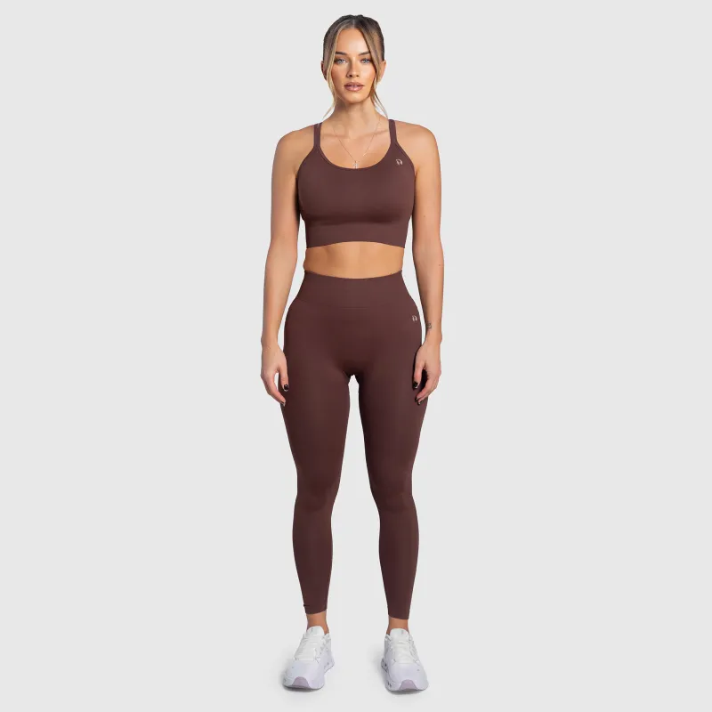 Női sportmelltartó Iron Aesthetics Ultimate, barna-7
