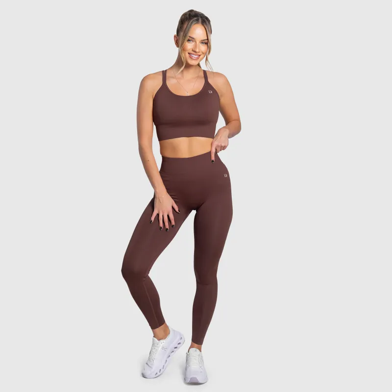 Női sportmelltartó Iron Aesthetics Ultimate, barna-8