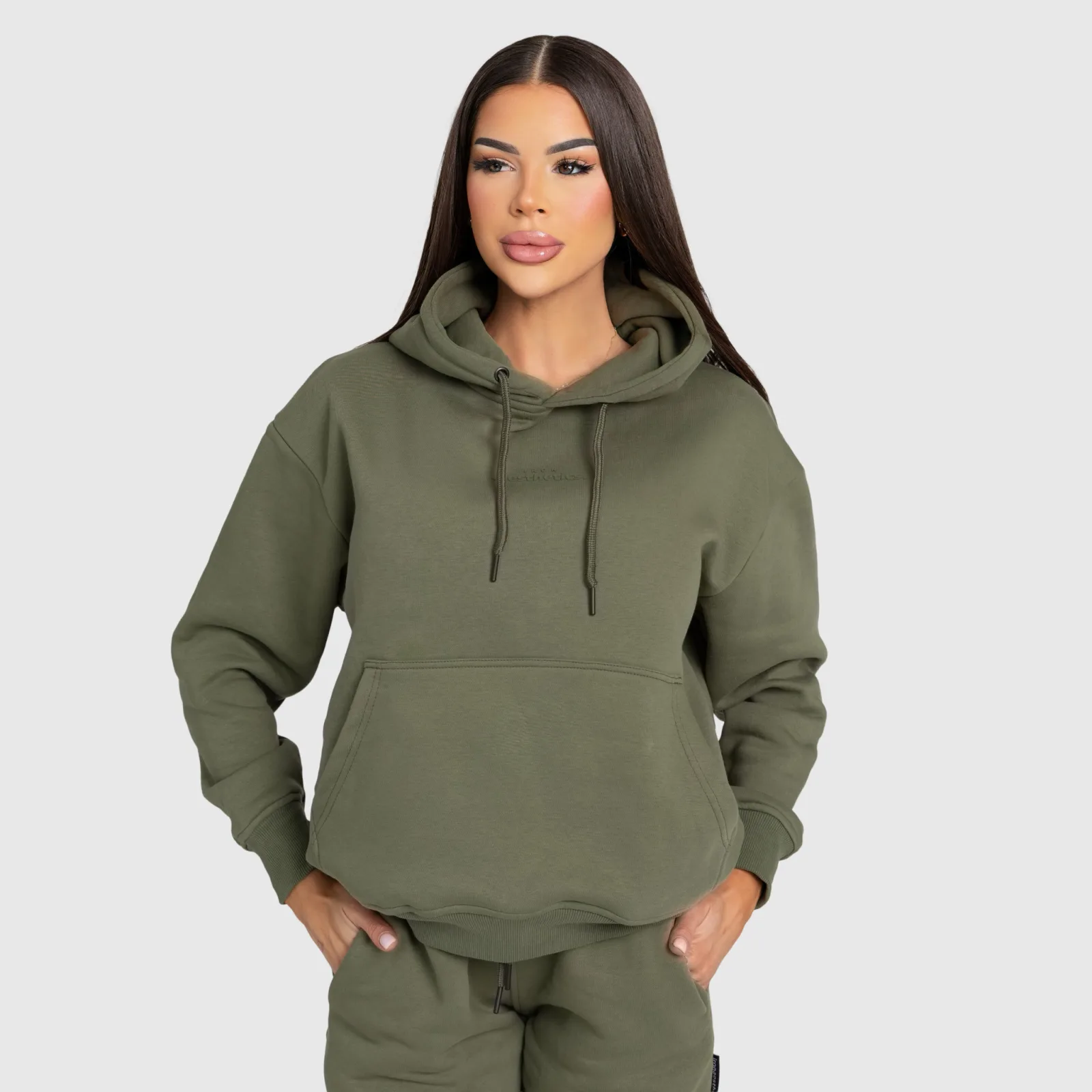 Női pulóver Iron Aesthetics Cargo, zöld-1