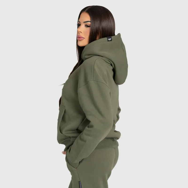 Női pulóver Iron Aesthetics Cargo, zöld-3