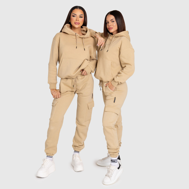 Női pulóver Iron Aesthetics Cargo, bézs · záber 9