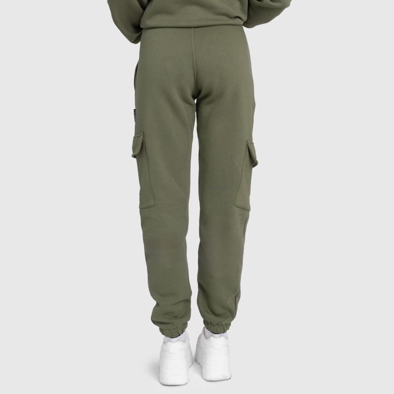 Női melegítőnadrág Iron Aesthetics Cargo, zöld · záber 6