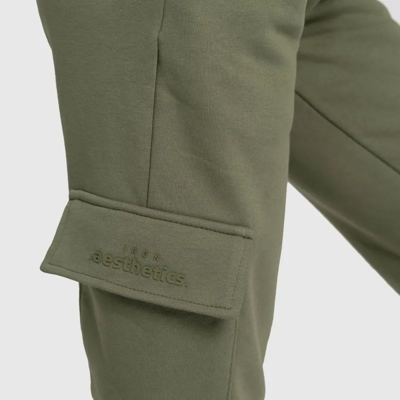 Női melegítőnadrág Iron Aesthetics Cargo, zöld-7