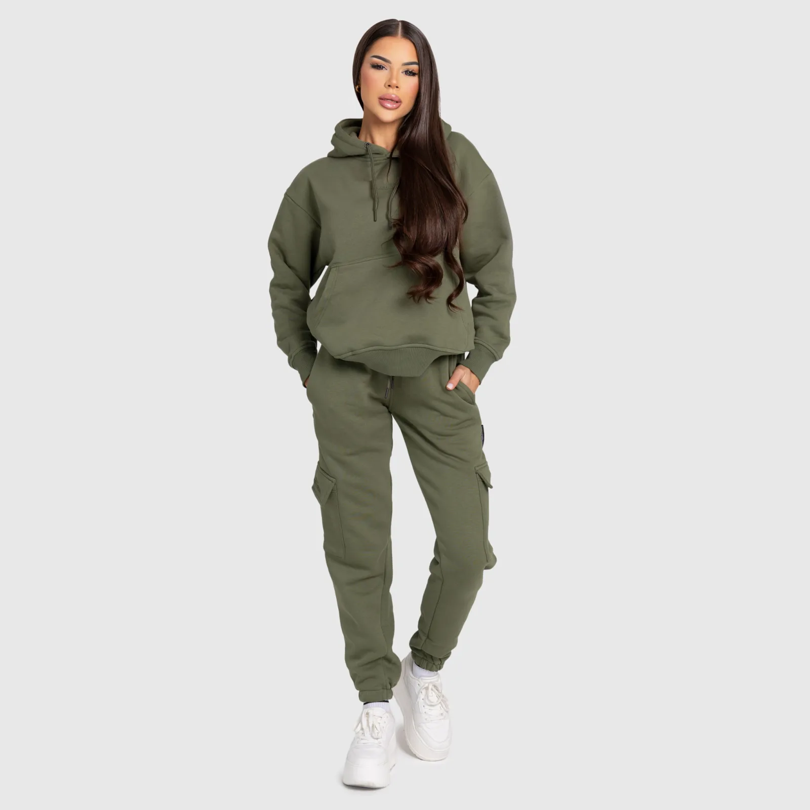 Női oversize szett Iron Aesthetics Cargo, zöld-1