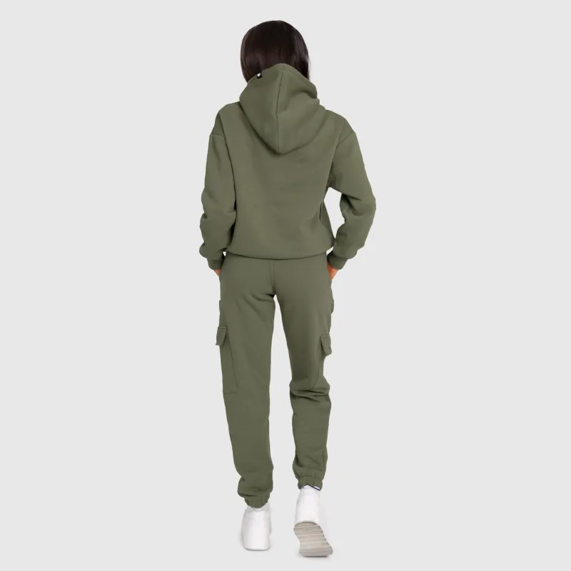 Női oversize szett Iron Aesthetics Cargo, zöld-4