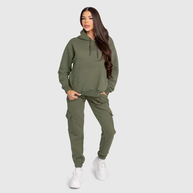 Női oversize szett Iron Aesthetics Cargo, zöld-5