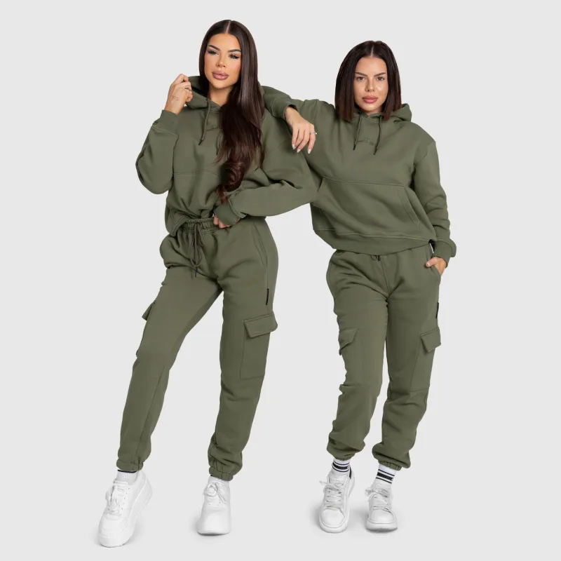 Női oversize szett Iron Aesthetics Cargo, zöld-8