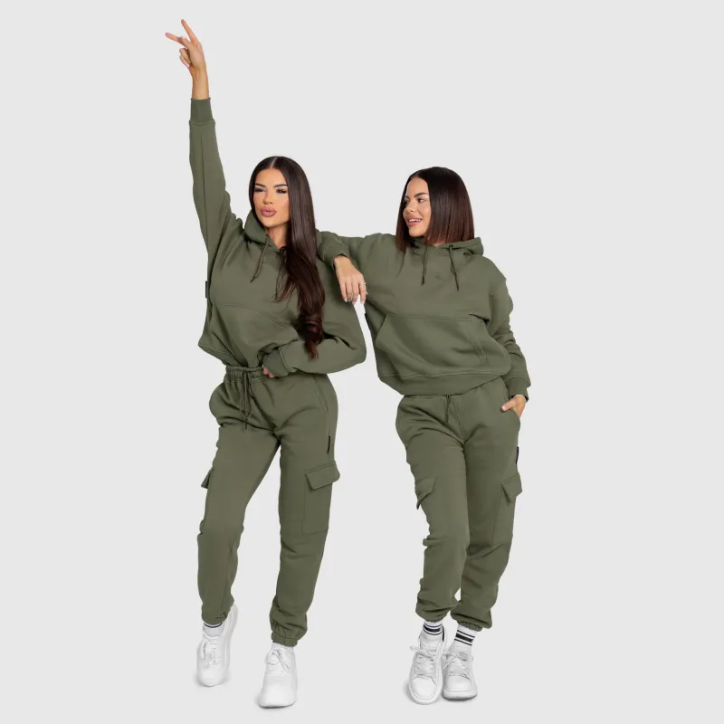 Női oversize szett Iron Aesthetics Cargo, zöld-11