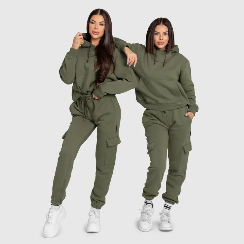 Női oversize szett Iron Aesthetics Cargo, zöld-13