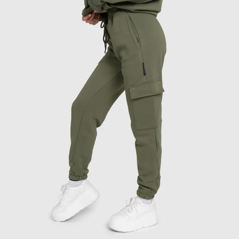 Női oversize szett Iron Aesthetics Cargo, zöld-21
