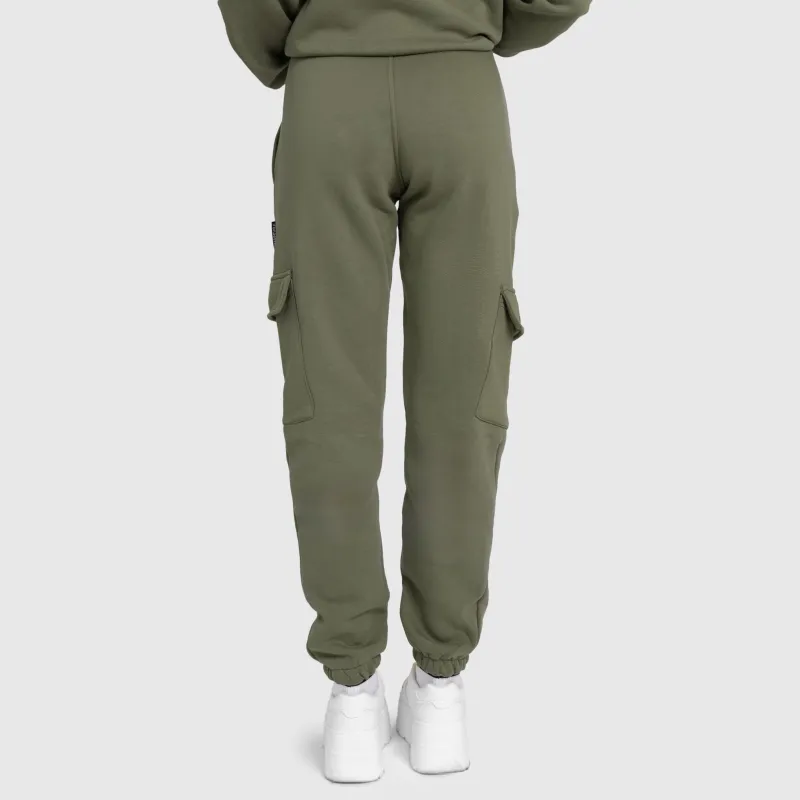 Női oversize szett Iron Aesthetics Cargo, zöld-23