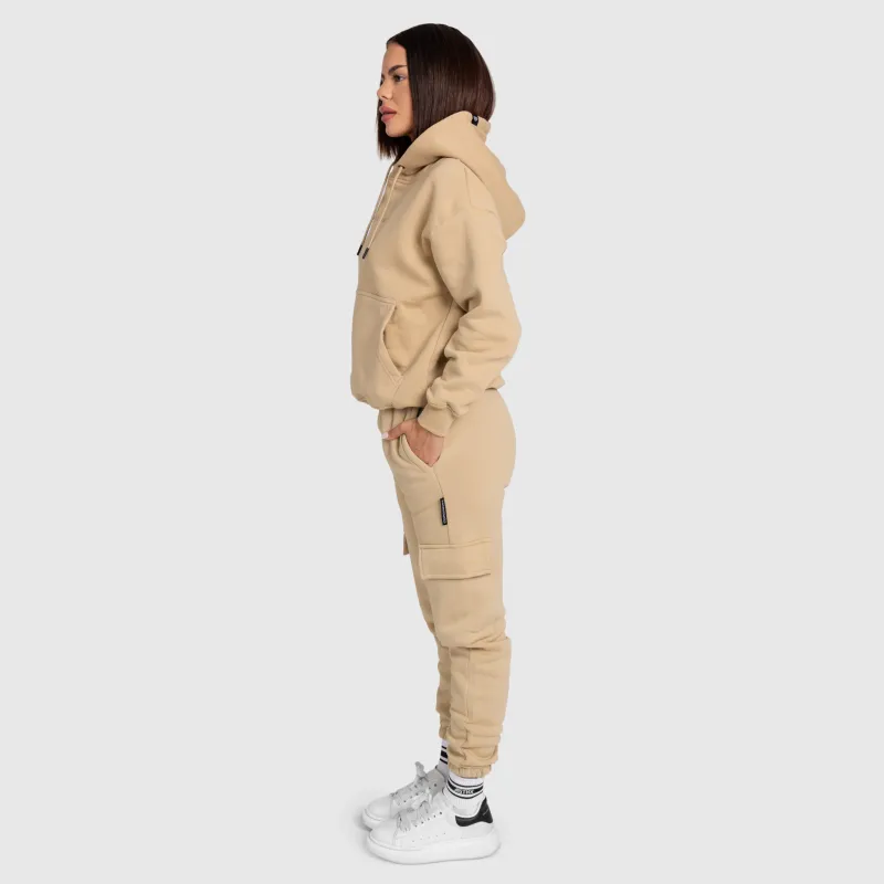 Női oversize szett Iron Aesthetics Cargo, bézs-3