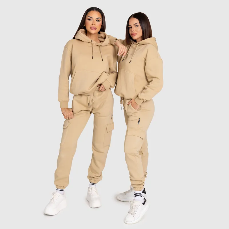 Női oversize szett Iron Aesthetics Cargo, bézs-4
