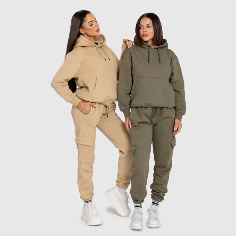 Női oversize szett Iron Aesthetics Cargo, bézs-5