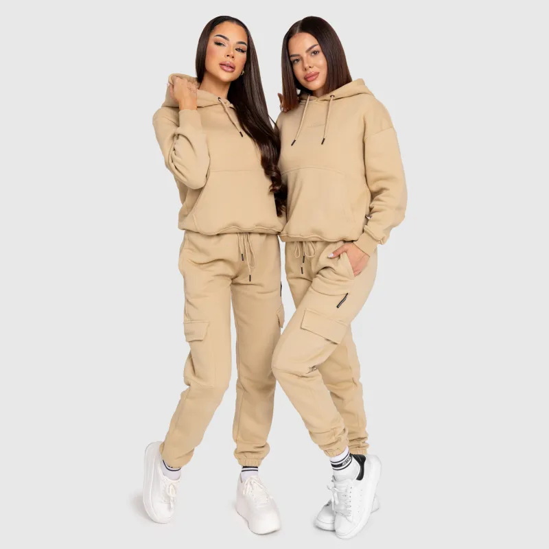 Női oversize szett Iron Aesthetics Cargo, bézs-7