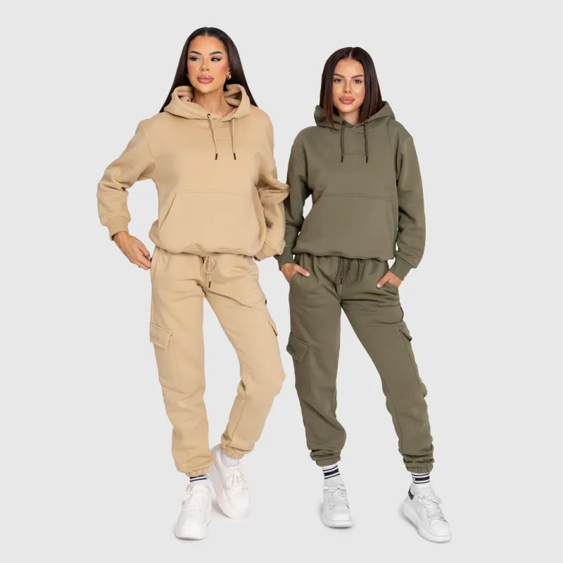 Női oversize szett Iron Aesthetics Cargo, bézs-8
