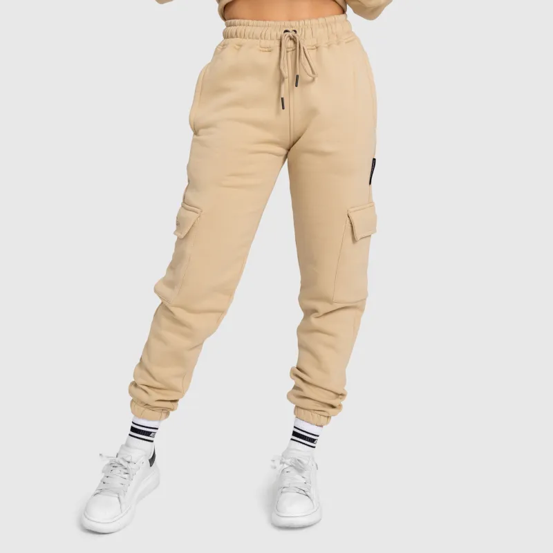 Női oversize szett Iron Aesthetics Cargo, bézs-18