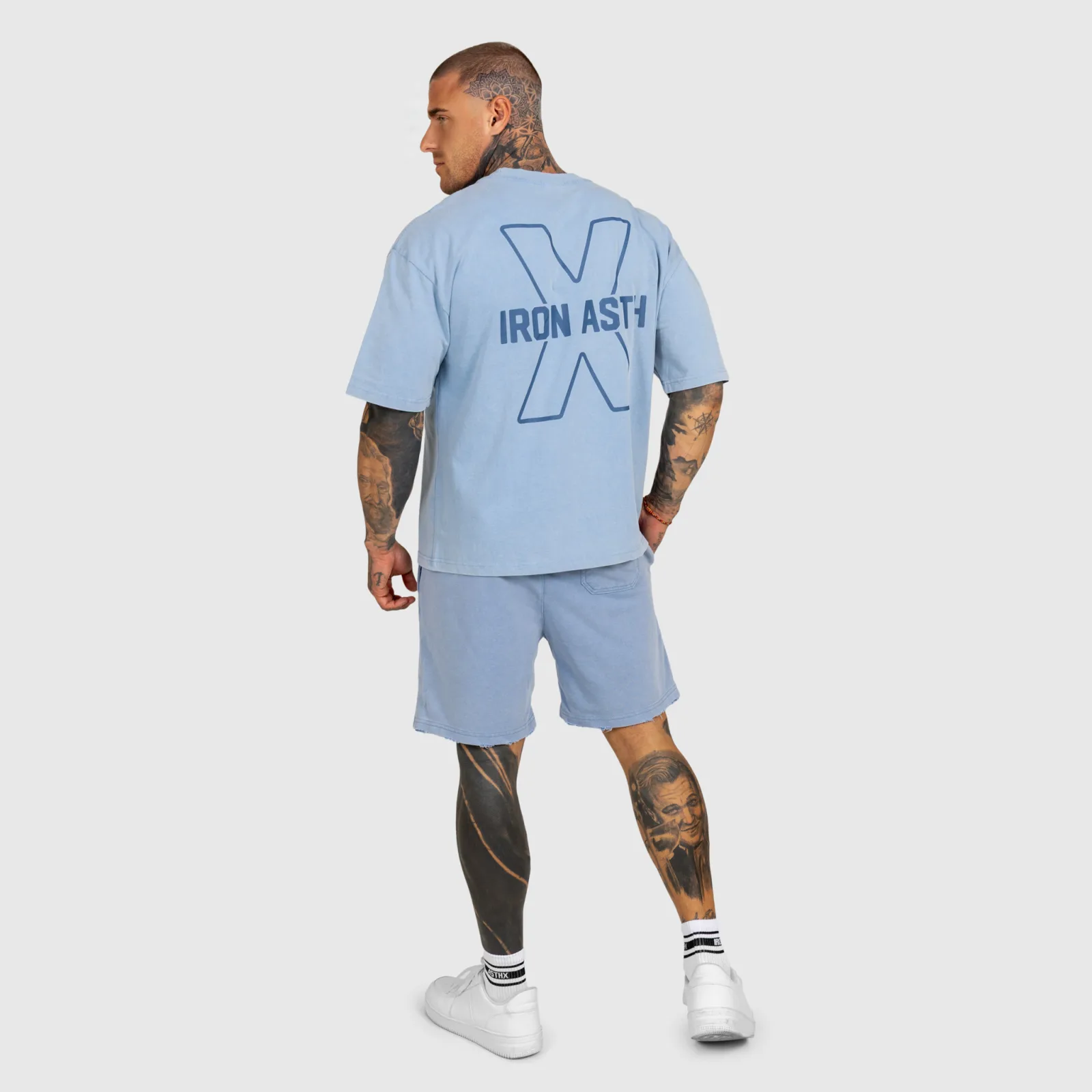 Férfi szett Iron Aesthetics X Washed, kék-1