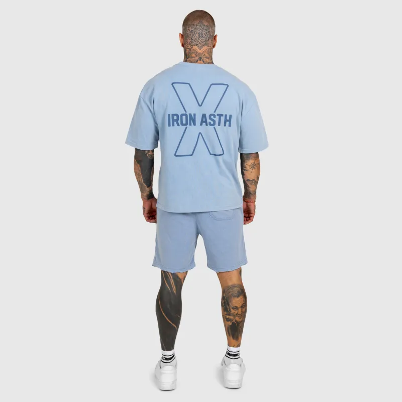 Férfi szett Iron Aesthetics X Washed, kék-4