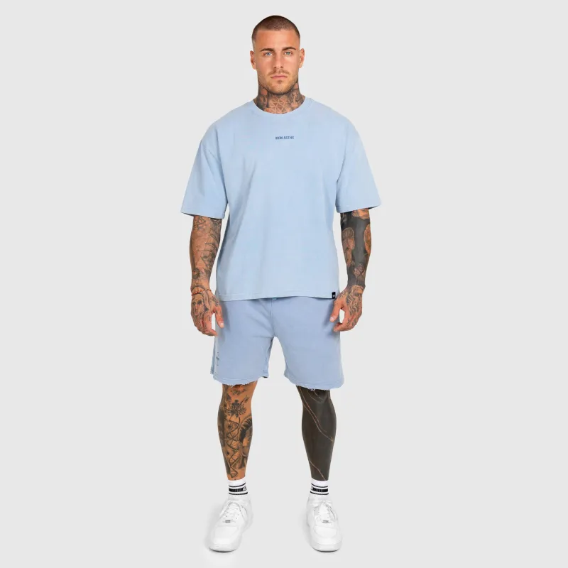 Férfi szett Iron Aesthetics X Washed, kék-5