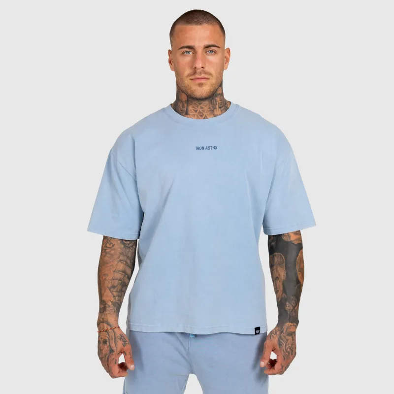 Férfi szett Iron Aesthetics X Washed, kék-6