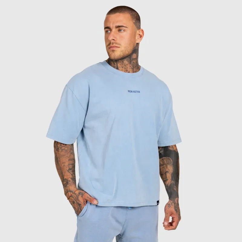 Férfi szett Iron Aesthetics X Washed, kék-8
