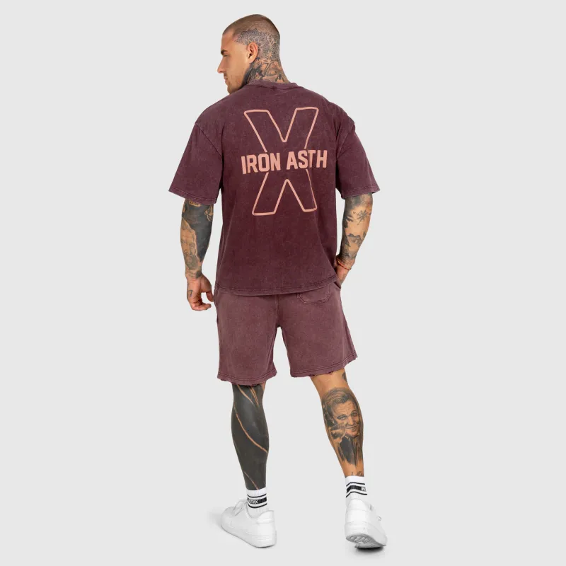 Férfi szett Iron Aesthetics X Washed, burgundy-1