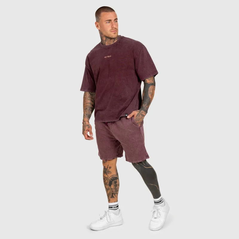 Férfi szett Iron Aesthetics X Washed, burgundy-4