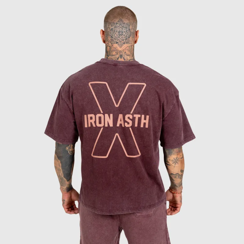 Férfi szett Iron Aesthetics X Washed, burgundy-8