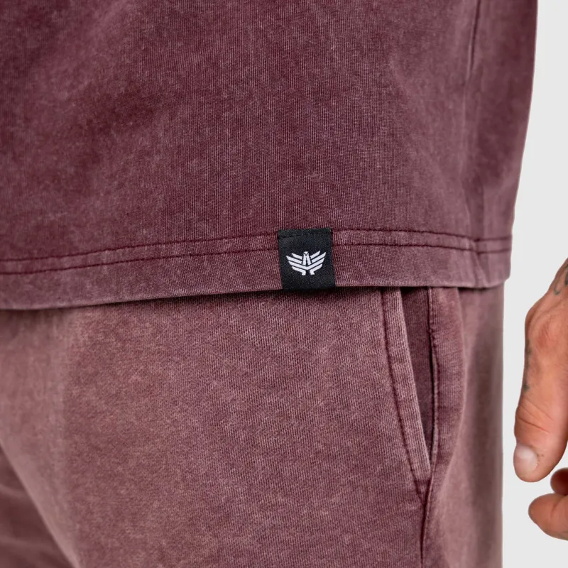 Férfi szett Iron Aesthetics X Washed, burgundy-9